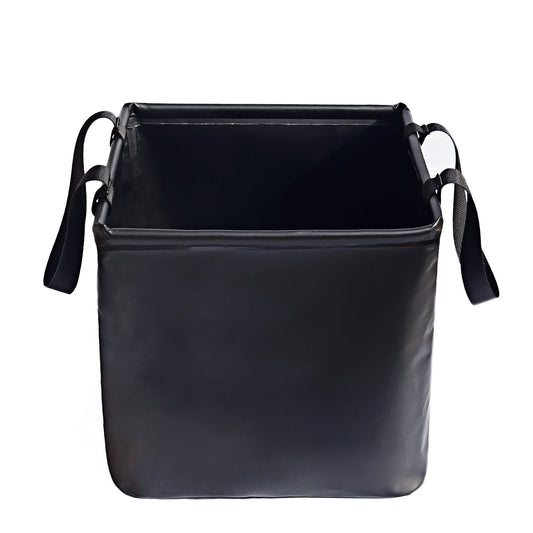 Black 25L Collapsible Bucket - Heavy-Duty PVC Waterproof Folding Pail for Fishing, Camping & Car Washing V888-ELOSUNG32529