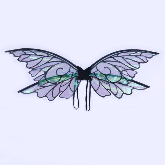 Black Enchanting Iridescent Fairy Wings - Sparkle Butterfly Elf Wings for Costume Parties, Cosplay & Dress-Up V888-ELOSUNG32540