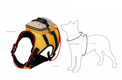Size S Black Ultimate Dog Harness Vest with Backpack - Padded, Reflective & Adjustable for Medium Sized Dogs V888-ELOSUNG32554