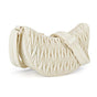 Beige Chic Pleated Crescent Sling Bag - Water-Resistant Lightweight Crossbody & Shoulder Purse V888-ELOSUNG32556