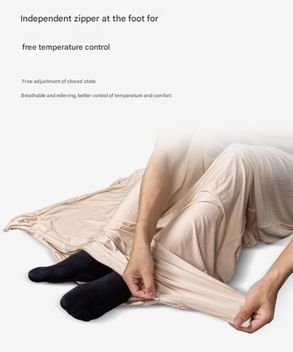 Grey Ultra-Stretch Sleeping Bag Liner - Portable & Lightweight Envelope Sleep Sack for Camping & Travel V888-ELOSUNG32559