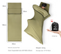 Green Ultra-Stretch Sleeping Bag Liner - Portable & Lightweight Envelope Sleep Sack for Camping & Travel V888-ELOSUNG32560