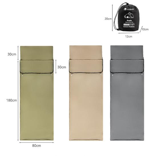Green Ultra-Stretch Sleeping Bag Liner - Portable & Lightweight Envelope Sleep Sack for Camping & Travel V888-ELOSUNG32560