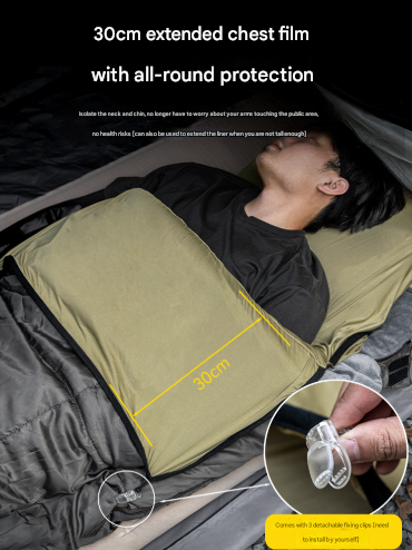 Green Ultra-Stretch Sleeping Bag Liner - Portable & Lightweight Envelope Sleep Sack for Camping & Travel V888-ELOSUNG32560