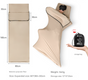 Khaki Ultra-Stretch Sleeping Bag Liner - Portable & Lightweight Envelope Sleep Sack for Camping & Travel