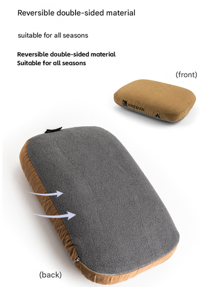 Purple Reversible Memory Foam Travel Pillow - All-Season Comfort Neck Support for Deep Sleep & Portability V888-ELOSUNG32564