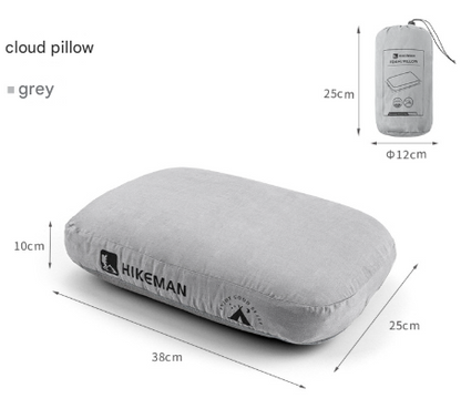 Grey Reversible Memory Foam Travel Pillow - All-Season Comfort Neck Support for Deep Sleep & Portability V888-ELOSUNG32567