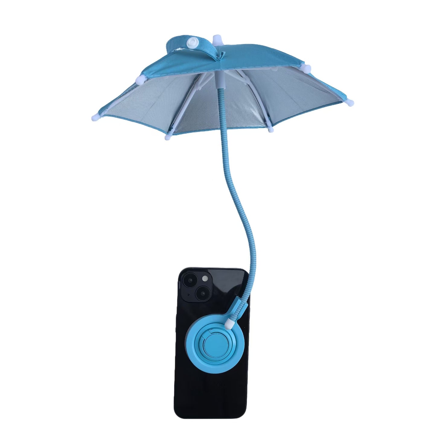 Blue Magnetic Phone Umbrella Sun Shade - Clear Outdoor Screen Visor, Anti-Glare Mini Parasol for iPhone V888-ELOSUNG32582
