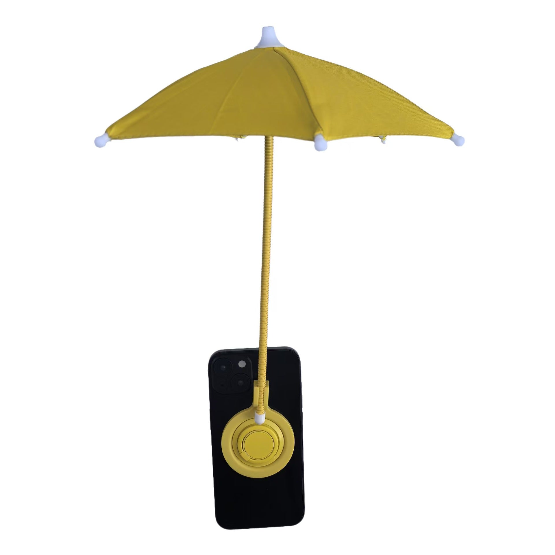 Yellow Magnetic Phone Umbrella Sun Shade - Clear Outdoor Screen Visor, Anti-Glare Mini Parasol for iPhone V888-ELOSUNG32583
