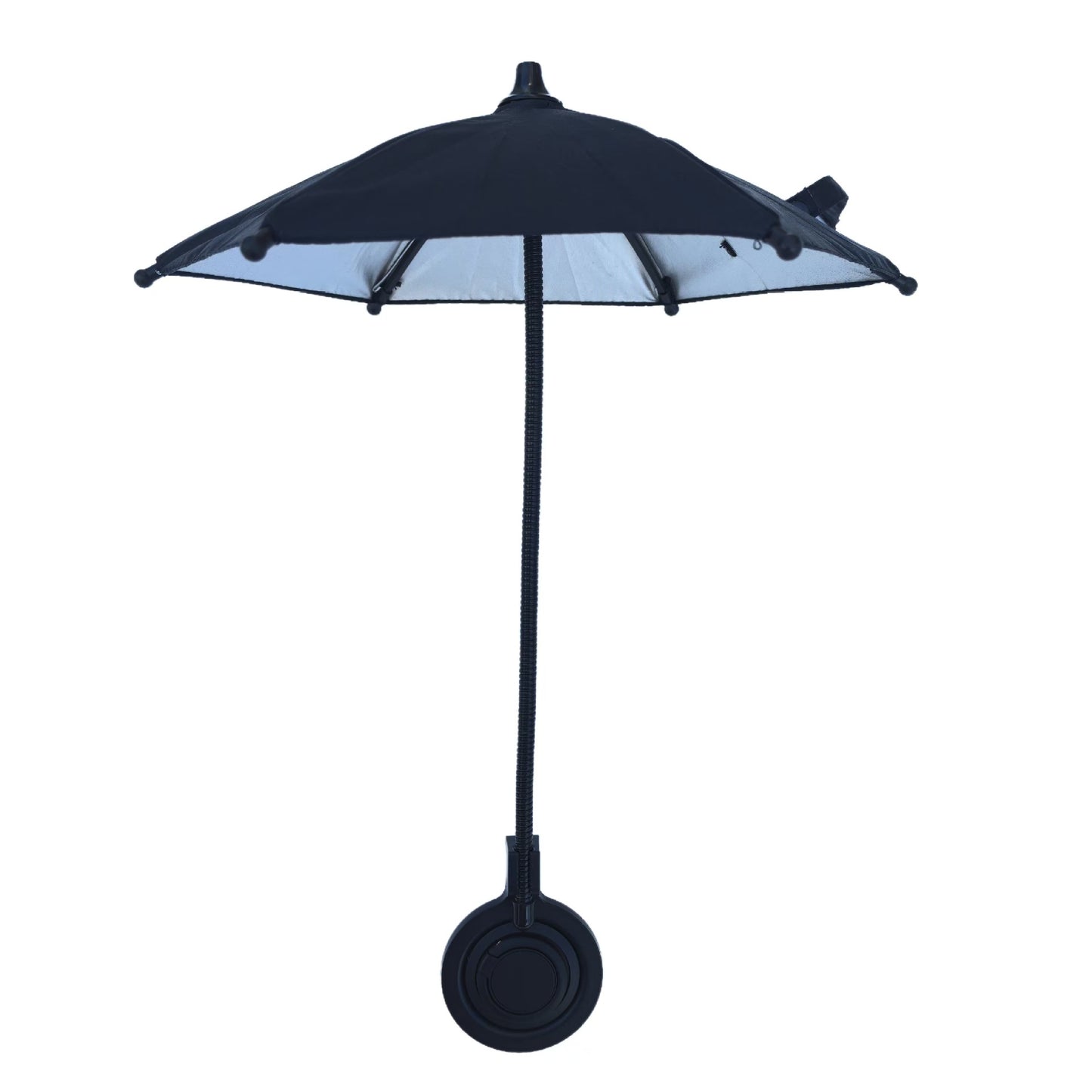 Black Magnetic Phone Umbrella Sun Shade - Clear Outdoor Screen Visor, Anti-Glare Mini Parasol for iPhone V888-ELOSUNG32584