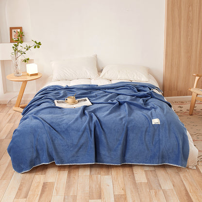 200*230CM Blue Ultra-Soft Dual-Sided Waffle & Plush Fleece Blanket - Large Cozy Throw for Bed & Sofa V888-ELOSUNG32591