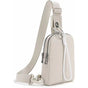Beige Compact Waterproof Sling Bag - Unisex Mini Crossbody Chest Pack with Adjustable Reversible Strap V888-ELOSUNG32611
