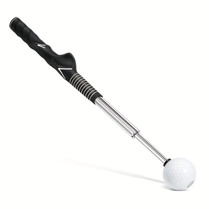 Black Pro Golf Swing Trainer - Extendable with Audible Click & Corrective Grip Aid V888-ELOSUNG32612