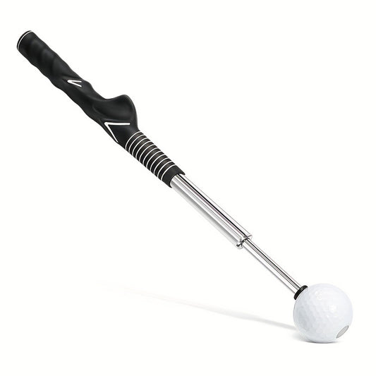 Black Pro Golf Swing Trainer - Extendable with Audible Click & Corrective Grip Aid V888-ELOSUNG32612