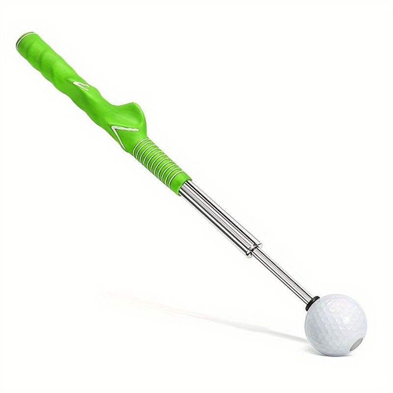 Green Pro Golf Swing Trainer - Extendable with Audible Click & Corrective Grip Aid V888-ELOSUNG32615