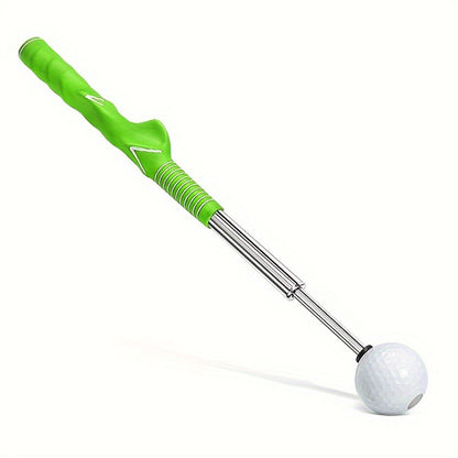 Green Pro Golf Swing Trainer - Extendable with Audible Click & Corrective Grip Aid V888-ELOSUNG32615