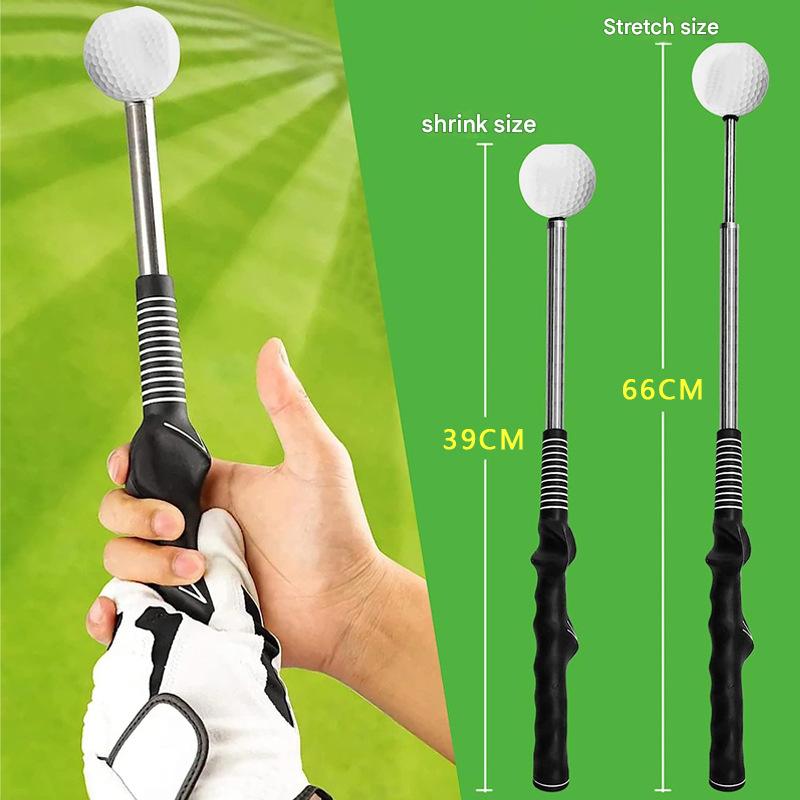 Green Pro Golf Swing Trainer - Extendable with Audible Click & Corrective Grip Aid V888-ELOSUNG32615