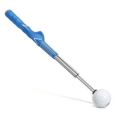 Blue Pro Golf Swing Trainer - Extendable with Audible Click & Corrective Grip Aid V888-ELOSUNG32616