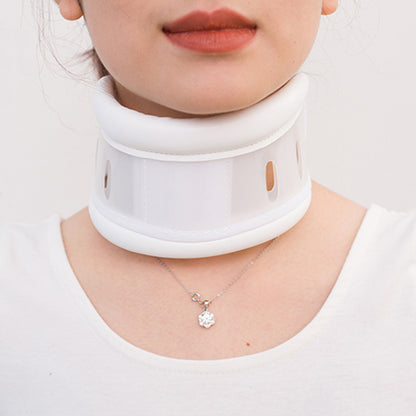 Size L White Adjustable Cervical Collar Neck Brace - Breathable Support for Pain Relief & Posture V888-ELOSUNG32746