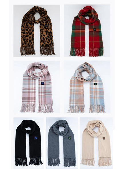 Pink USB Electric Heated Scarf - 3-Level Heat Setting Winter Neck Warmer V888-ELOSUNG32750