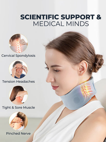 Size M Orange Ergonomic Neck Support Brace - Soft Cervical Collar for Posture Correction and Pain Relief V888-ELOSUNG32765