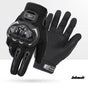 Size XL Black Protective Motorcycle Riding Gloves - Hard Knuckle Armour & Touchscreen Fingertips V888-ELOSUNG32774