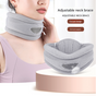 Grey Ergonomic Neck Support Brace - Adjustable Soft Cervical Collar for Posture Correction V888-ELOSUNG32780