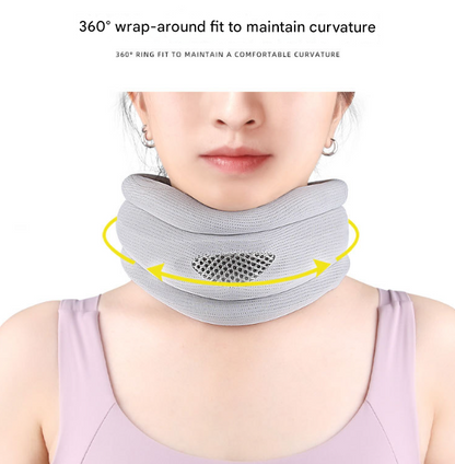 Grey Ergonomic Neck Support Brace - Adjustable Soft Cervical Collar for Posture Correction V888-ELOSUNG32780
