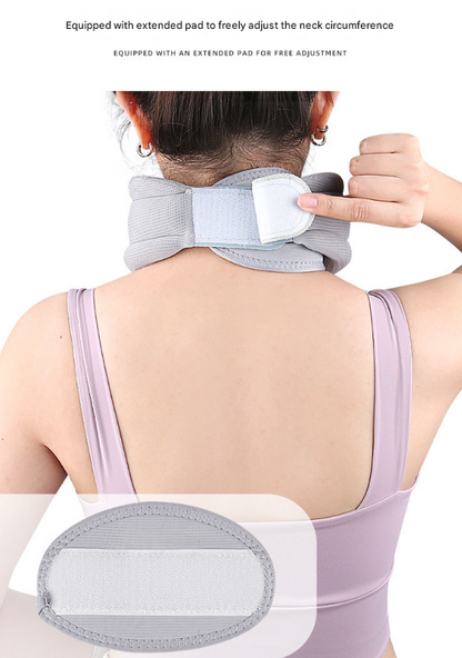 Grey Ergonomic Neck Support Brace - Adjustable Soft Cervical Collar for Posture Correction V888-ELOSUNG32780