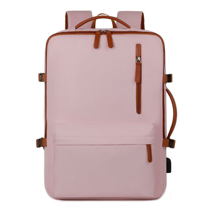Pink Expandable Laptop Backpack with USB Port - Stylish Travel & Business Daypack V888-ELOSUNG32795