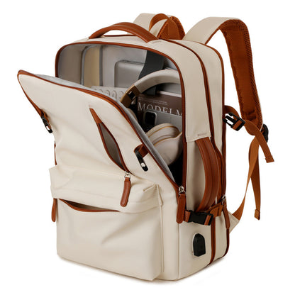 Black Expandable Laptop Backpack with USB Port - Stylish Travel & Business Daypack V888-ELOSUNG32797