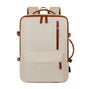 Beige Expandable Laptop Backpack with USB Port - Stylish Travel & Business Daypack V888-ELOSUNG32798