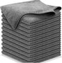 Grey Premium All-Purpose Microfiber Cleaning Cloths (20-Pack) - Ultra Absorbent Grey Towels for Car, Kitchen V888-ELOSUNG32802