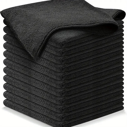 Black Premium All-Purpose Microfiber Cleaning Cloths (20-Pack) - Ultra Absorbent Grey Towels for Car, Kitchen V888-ELOSUNG32803
