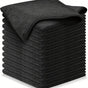 Black Premium All-Purpose Microfiber Cleaning Cloths (20-Pack) - Ultra Absorbent Grey Towels for Car, Kitchen V888-ELOSUNG32803