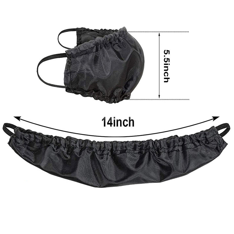 5 Pcs Black Men's Reusable Beard Guard Bib - Protective Beard Cover for Eating and Sleeping - Black Beard V888-ELOSUNG32807