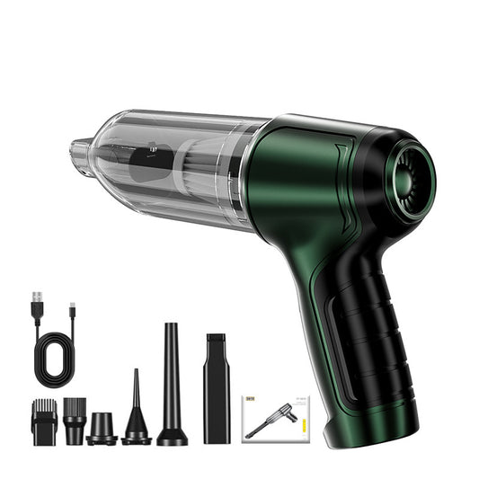 Black and Green Powerful 3-in-1 Cordless Handheld Vacuum Cleaner - 12000Pa Suction & Air Duster Blower for V888-ELOSUNG32809