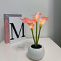 Pink Elegant Calla Lily LED Table Lamp - Lifelike Potted Flower Accent Light for Bedside Home Decor V888-ELOSUNG32833