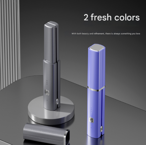 Dark Grey Compact Cordless Hair Straightener - Portable 2-in-1 Mini Flat Iron, USB-C Rechargeable for Travel V888-ELOSUNG32840