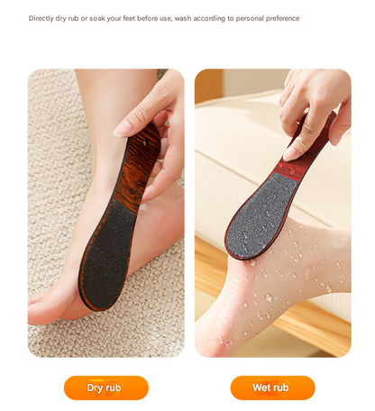 Reddish Brown Professional Pedicure Foot File 10-Pack - Double-Sided Callus Remover with Wooden Handle V888-ELOSUNG32850