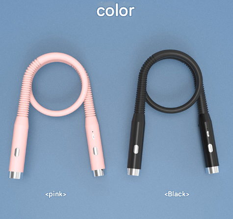 Black Hands-Free LED Neck Reading Light - USB Rechargeable with 3 Color & Brightness Modes, Flexible V888-ELOSUNG32858