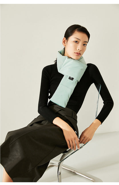 Dark Blue USB Electric Heated Scarf - Portable Puffer Neck Warmer with 3-Level Heat Control for Winter V888-ELOSUNG32860