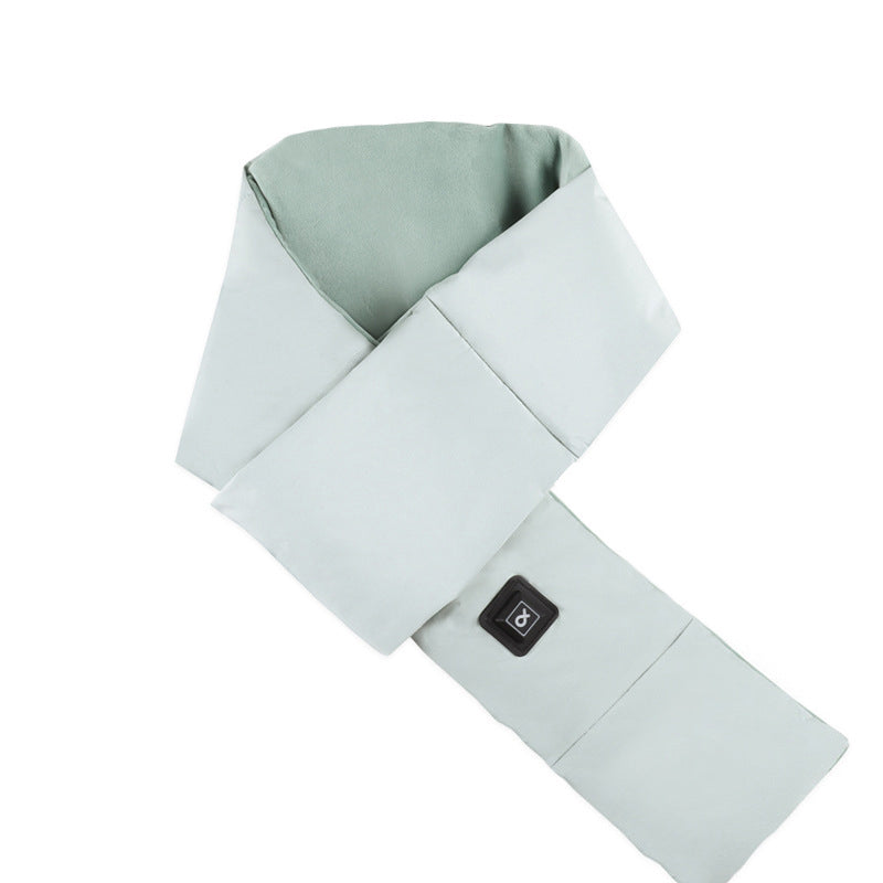 Light Green USB Electric Heated Scarf - Portable Puffer Neck Warmer with 3-Level Heat Control for Winter V888-ELOSUNG32864