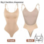 2 Pcs Size M Skin Color Seamless Backless Bodysuit Shapewear - Deep U-Plunge Tummy Control Thong Shaper V888-ELOSUNG32883