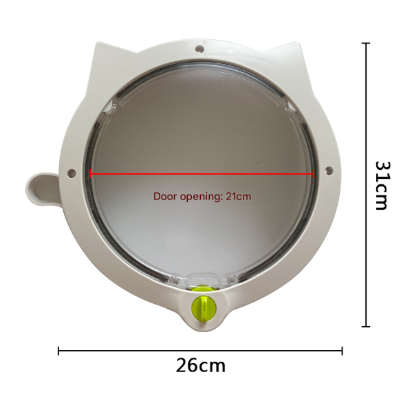 Black 4-Way Locking Cat Flap Door - Pet Entry Portal for Interior Doors, Walls & Cabinets V888-ELOSUNG32885