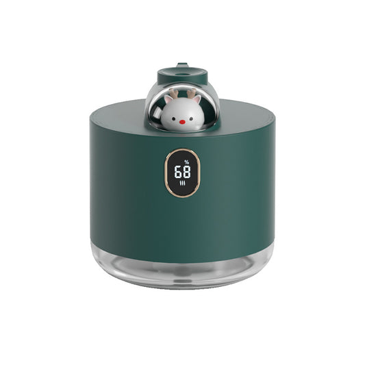 Green Adorable Space Capsule Humidifier - Portable USB Cool Mist Maker with LED Display & Ambient Night Light V888-ELOSUNG32902