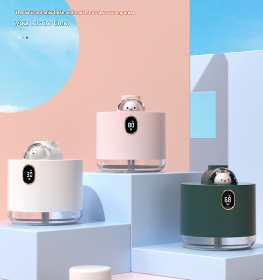 Green Adorable Space Capsule Humidifier - Portable USB Cool Mist Maker with LED Display & Ambient Night Light V888-ELOSUNG32902