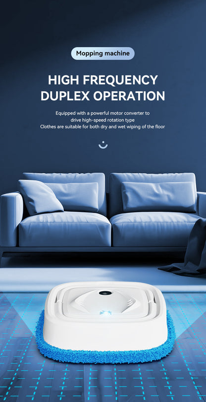 White Smart Robotic Floor Mop with Humidifier Spray - Ultra-Slim Automatic Wet & Dry Floor Cleaner V888-ELOSUNG32903