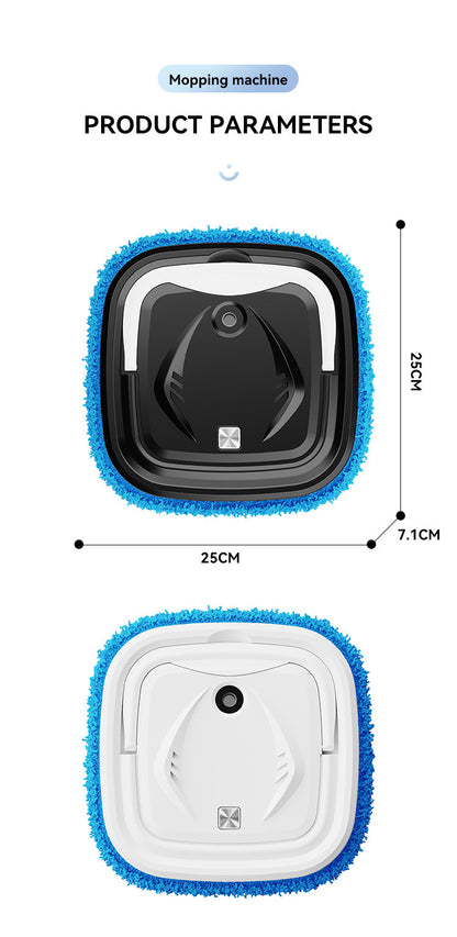 White Smart Robotic Floor Mop with Humidifier Spray - Ultra-Slim Automatic Wet & Dry Floor Cleaner V888-ELOSUNG32903