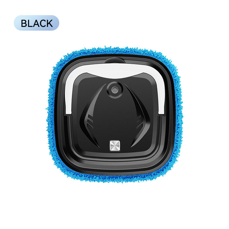 Black Smart Robotic Floor Mop with Humidifier Spray - Ultra-Slim Automatic Wet & Dry Floor Cleaner V888-ELOSUNG32904